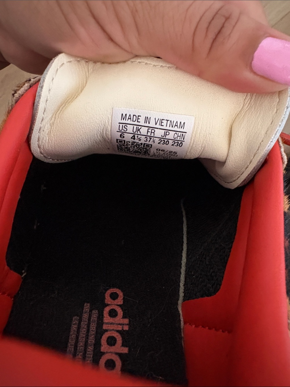 adidas Leopard-Print Sneakers with Red and White Laces - Picture 4 of 4